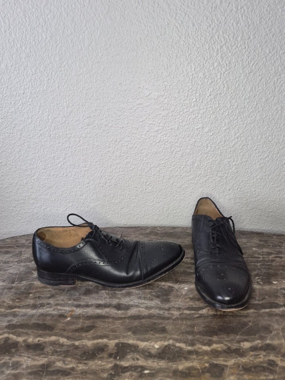 Sartorial Mens Black Oxford Shoes Size:  8 US/ 7 UK